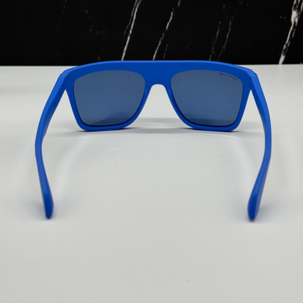 NEW GUCCI GG1570S 004 UNISEX SUNGLASSES GUCCI GG 1570S 004 BLUE SQUARE EYEWEAR - Picture 7 of 11